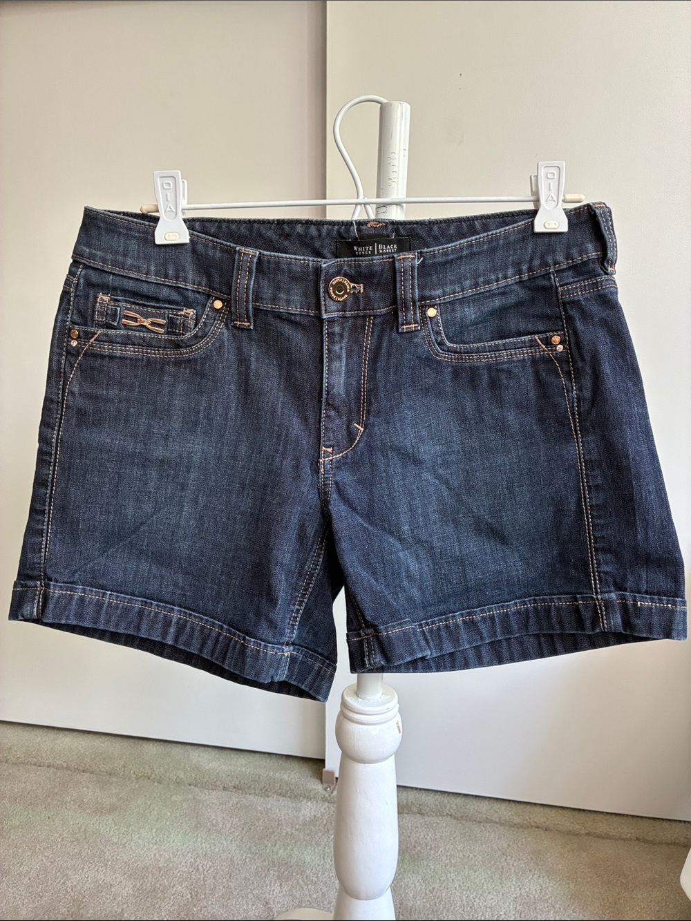 White House Black Market Dark Indigo Denim Shorts